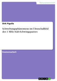 Title: Schwebungsphänomene im Ultraschallfeld des 1 MHz Stab-Schwingquarzes, Author: Dirk Pigulla