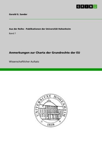 Anmerkungen zur Charta der Grundrechte der EU