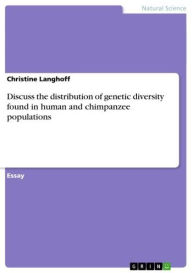 Title: Discuss the distribution of genetic diversity found in human and chimpanzee populations, Author: Christine Langhoff