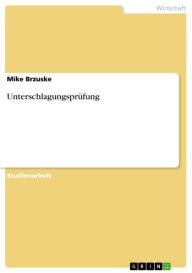 Title: Unterschlagungsprüfung, Author: Mike Brzuske