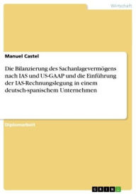 Title: Die Bilanzierung des Sachanlagevermögens nach IAS und US-GAAP und die Einführung der IAS-Rechnungslegung in einem deutsch-spanischem Unternehmen, Author: Manuel Castel