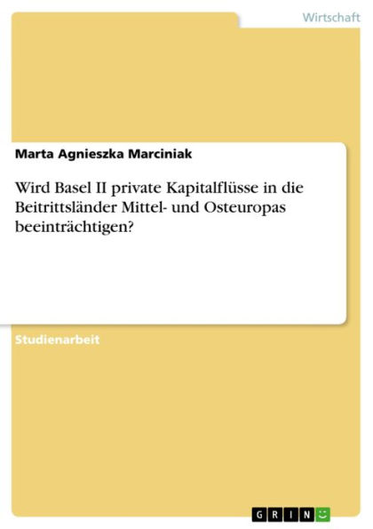 Wird Basel II private Kapitalflüsse in die Beitrittsländer Mittel- und Osteuropas beeinträchtigen?