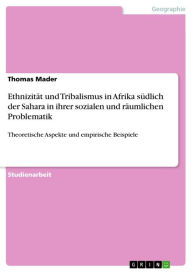 Title: Ethnizität und Tribalismus in Afrika südlich der Sahara in ihrer sozialen und räumlichen Problematik: Theoretische Aspekte und empirische Beispiele, Author: Thomas Mader