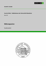 Title: Währungsunion, Author: Gerald G. Sander