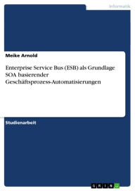 Title: Enterprise Service Bus (ESB) als Grundlage SOA basierender Geschäftsprozess-Automatisierungen, Author: Meike Arnold