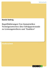 Title: Begriffsklärungen: Von Immatriellen Vermögenswerten über Erfolgspotenziale zu Leistungstreibern und 'Enablers', Author: Daniel Gehrig