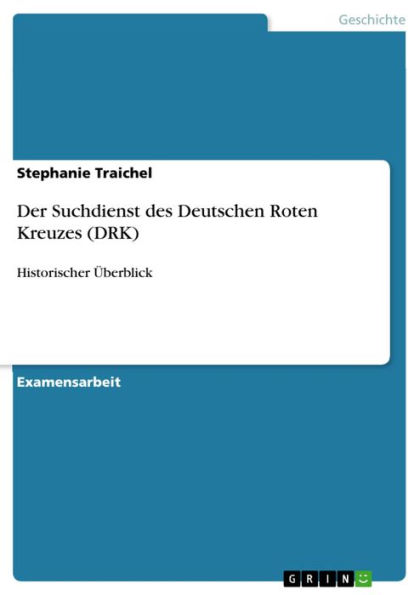 Der Suchdienst des Deutschen Roten Kreuzes (DRK): Historischer Überblick