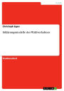 Erklärungsmodelle des Wahlverhaltens