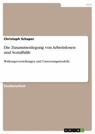 Title: Die Zusammenlegung von Arbeitslosen- und Sozialhilfe: Wirkungsvorstellungen und Umsetzungsmodelle, Author: Christoph Schaper