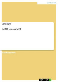 Title: MBO versus MBI, Author: Anonym