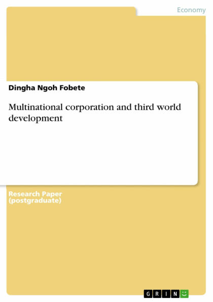 Multinational corporation and third world development