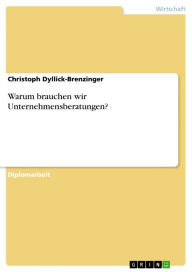 Title: Warum brauchen wir Unternehmensberatungen?, Author: Christoph Dyllick-Brenzinger