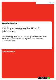 Title: Die Erdgasversorgung der EU im 21. Jahrhundert: Wie abhängig wird die EU zukünftig von Russland sein? Stellt die geplante Nabucco-Pipeline eine sinnvolle Alternative dar?, Author: Martin Handke