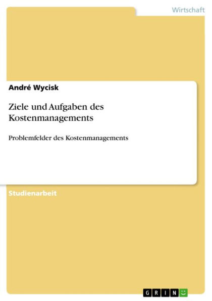 Ziele und Aufgaben des Kostenmanagements: Problemfelder des Kostenmanagements