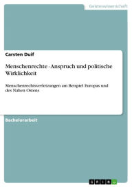Title: Menschenrechte - Anspruch und politische Wirklichkeit: Menschenrechtsverletzungen am Beispiel Europas und des Nahen Ostens, Author: Carsten Duif