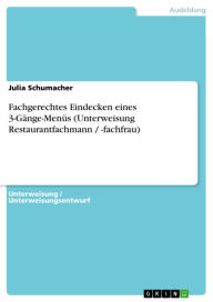 Title: Fachgerechtes Eindecken eines 3-Gänge-Menüs (Unterweisung Restaurantfachmann / -fachfrau), Author: Julia Schumacher