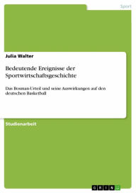 Title: Bedeutende Ereignisse der Sportwirtschaftsgeschichte: Das Bosman-Urteil und seine Auswirkungen auf den deutschen Basketball, Author: Julia Walter