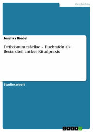 Title: Defixionum tabellae - Fluchtafeln als Bestandteil antiker Ritualpraxis, Author: Joschka Riedel