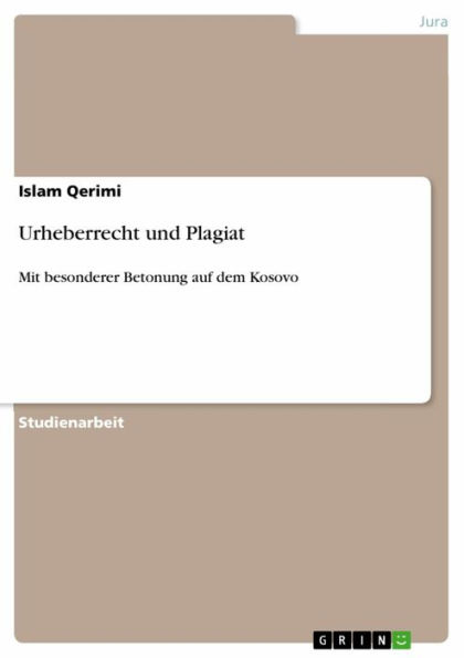 Urheberrecht und Plagiat: Mit besonderer Betonung auf dem Kosovo