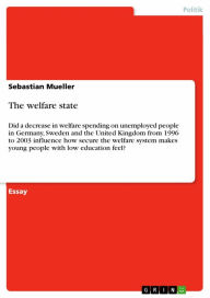 Title: The welfare state: Did a decrease in welfare spending on unemployed people in Germany, Sweden and the United Kingdom from 1996 to 2003 influence how secure the welfare system makes young people with low education feel?, Author: Sebastian Mueller