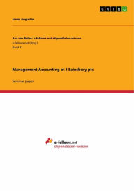 Title: Management Accounting at J Sainsbury plc, Author: Jonas Augustin