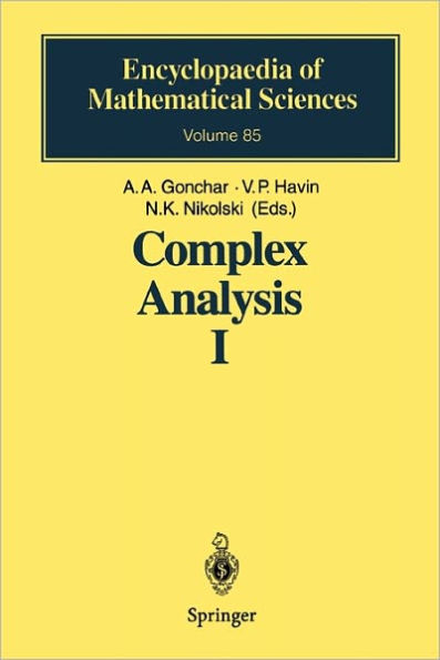Complex Analysis I: Entire and Meromorphic Functions Polyanalytic Functions and Their Generalizations / Edition 1