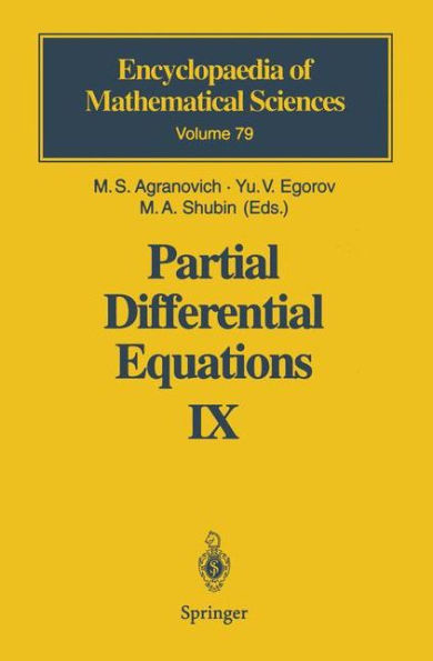 Partial Differential Equations IX: Elliptic Boundary Value Problems / Edition 1