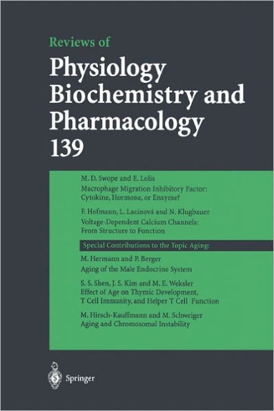 Reviews of Physiology, Biochemistry and Pharmacology 139 / Edition 1