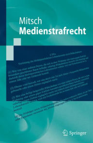 Title: Medienstrafrecht, Author: Wolfgang Mitsch