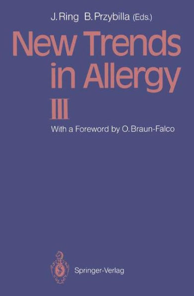 New Trends in Allergy III / Edition 1