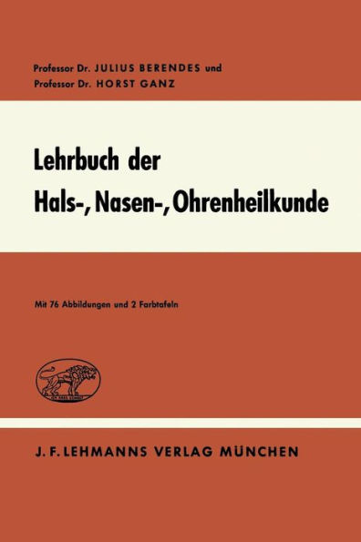 Lehrbuch der Hals-, Nasen-, Ohrenheilkunde / Edition 3