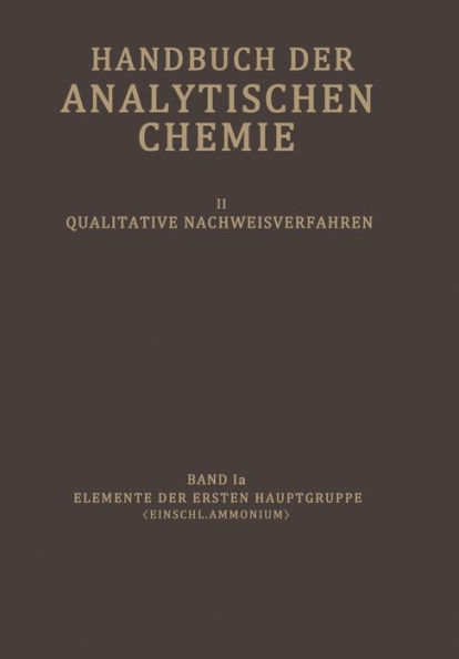 Elemente der Ersten Hauptgruppe (Einschl. Ammonium): Wasserstoff ï¿½ Lithium ï¿½ Natrium ï¿½ Kalium ï¿½ Ammonium ï¿½ Rubidium ï¿½ Caesium