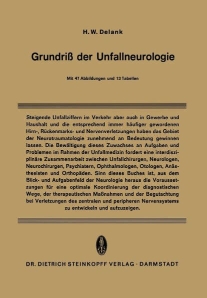 Grundriß der Unfallneurologie