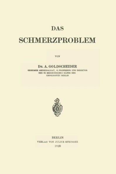 Das Schmerzproblem