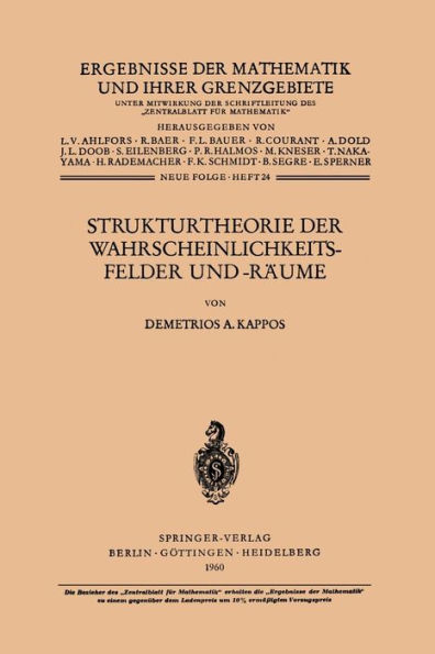 Strukturtheorie der Wahrscheinlichkeitsfelder und -Rï¿½ume