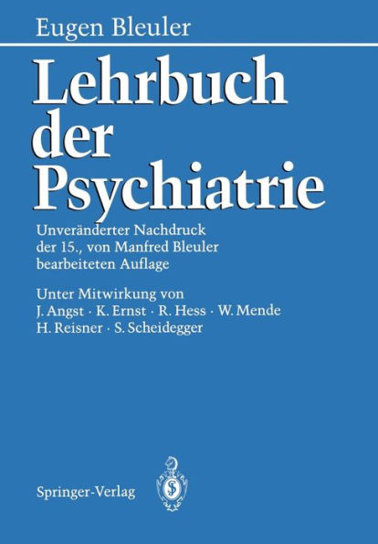 Lehrbuch der Psychiatrie