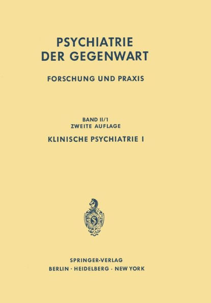 Klinische Psychiatrie I