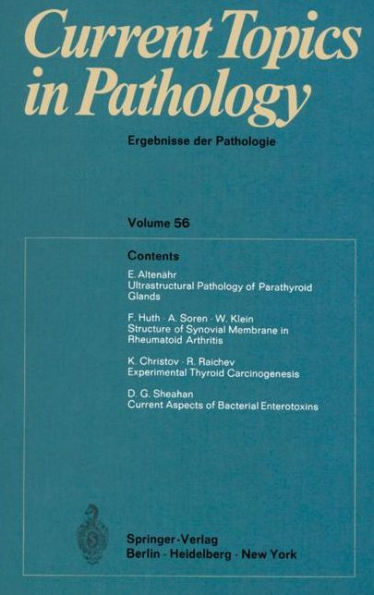 Current Topics in Pathology / Ergebnisse der Pathologie / Edition 1