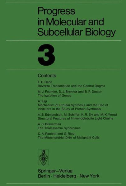 Progress in Molecular and Subcellular Biology