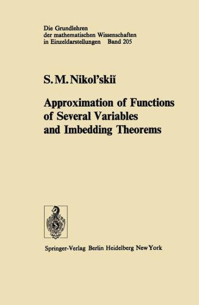 Approximation of Functions of Several Variables and Imbedding Theorems