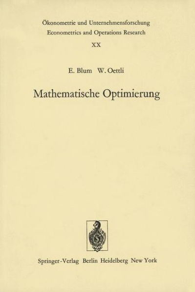 Mathematische Optimierung: Grundlagen und Verfahren