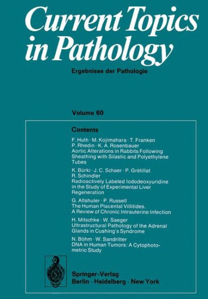 Current Topics in Pathology / Ergebnisse der Pathologie: Ergebnisse der Pathologie / Edition 1