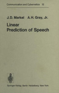 Title: Linear Prediction of Speech, Author: J.D. Markel