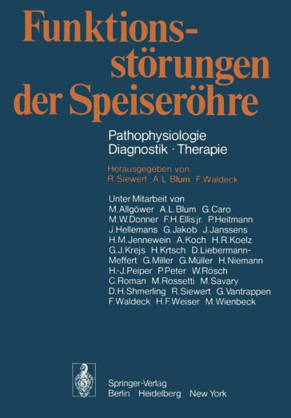 Funktionsstörungen der Speiseröhre: Pathophysiologie · Diagnostik · Therapie