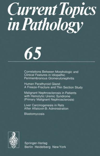 Current Topics in Pathology: Continuation of Ergebnisse der Pathologie / Edition 1