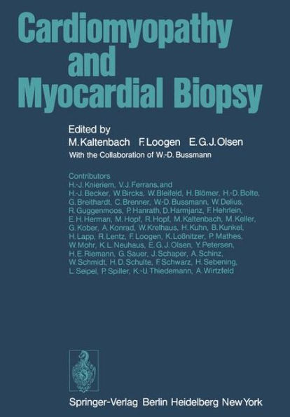 Cardiomyopathy and Myocardial Biopsy / Edition 1