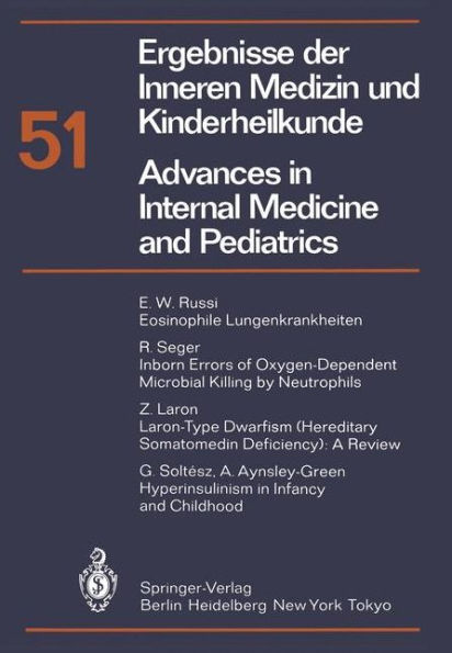 Ergebnisse der Inneren Medizin und Kinderheilkunde / Advances in Internal Medicine and Pediatrics / Edition 1