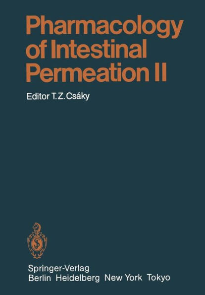 Pharmacology of Intestinal Permeation II / Edition 1