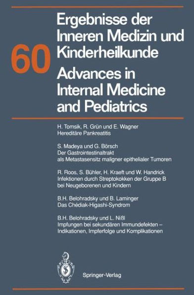 Ergebnisse der Inneren Medizin und Kinderheilkunde/Advances in Internal Medicine and Pediatrics