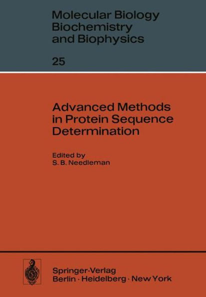 Advanced Methods in Protein Sequence Determination / Edition 1